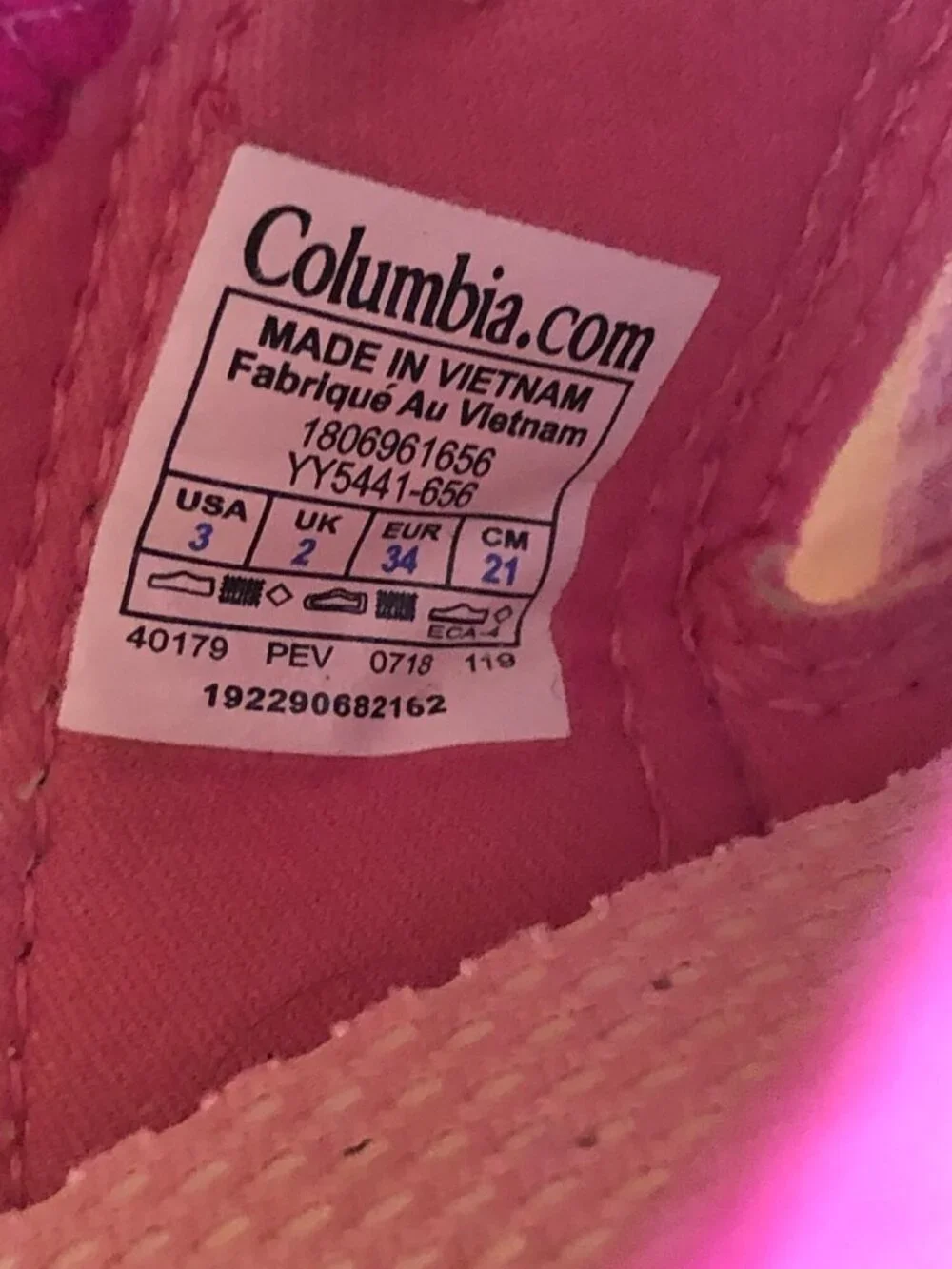 Columbia Okolona Youth Girls 3 Outdoor Water Shoes Hiking Pink Techlite Sole Lig